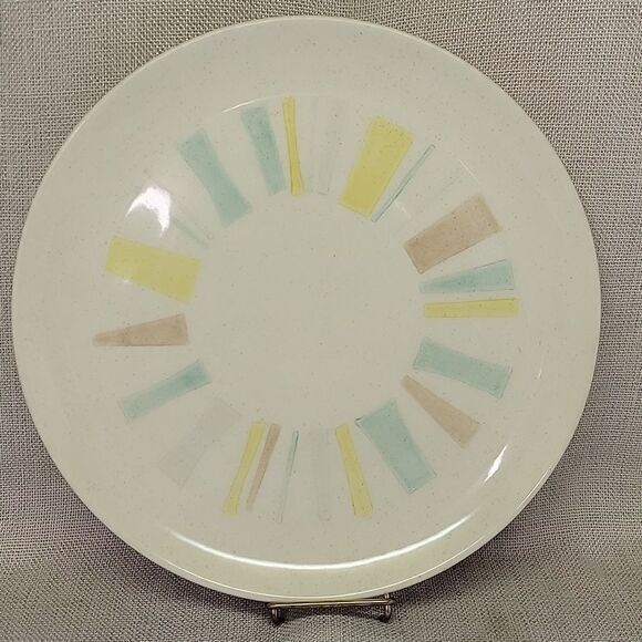 Vernon Kilns, ANYTIME Pattern, Hand Painted Vintage 10" Dinner Plates. - Picture 2 of 9